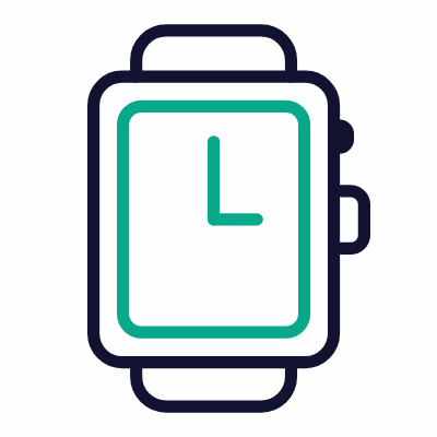 Watch Retro, Animated Icon, Outline