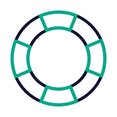 Lifebuoy, Animated Icon, Outline