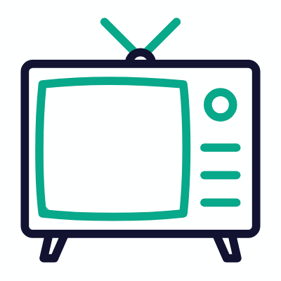 TV, Animated Icon, Outline