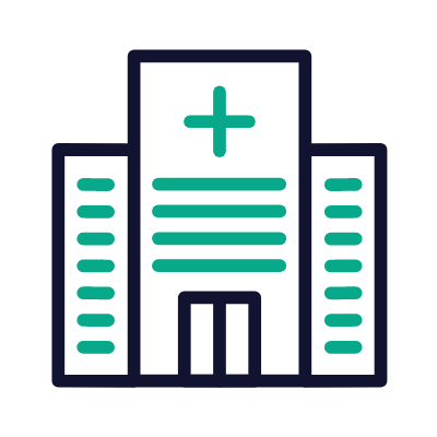 Hospital, Animated Icon, Outline