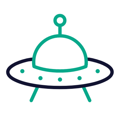Aliens, Animated Icon, Outline