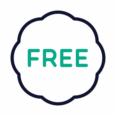 Coupon Free, Animated Icon, Outline