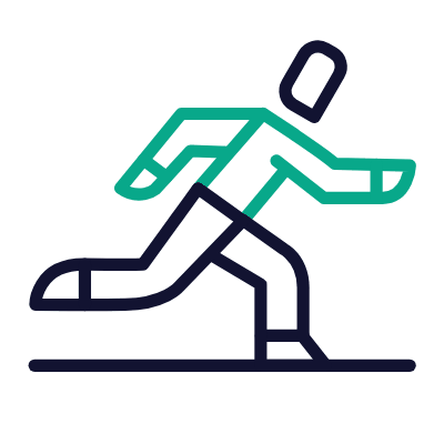 Running, Animated Icon, Outline