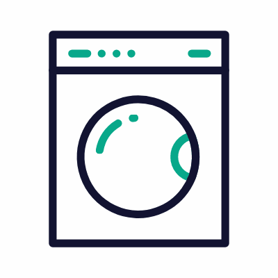 Washing Machine, Animated Icon, Outline