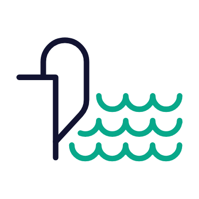 Swimming Pool, Animated Icon, Outline