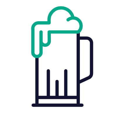 Beer Pint, Animated Icon, Outline