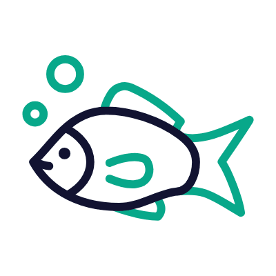 Fish, Animated Icon, Outline