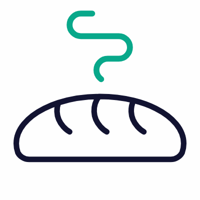 Bread, Animated Icon, Outline