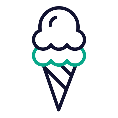 Ice Cream, Animated Icon, Outline