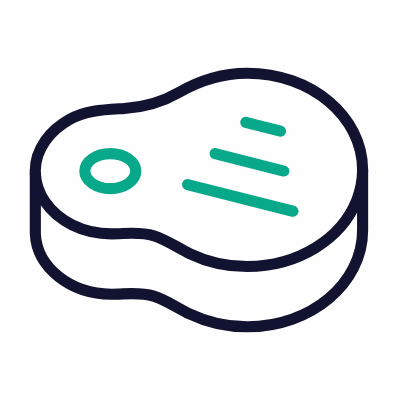 Steak, Animated Icon, Outline