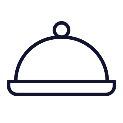 Food Plate, Animated Icon, Outline