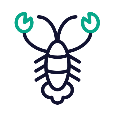 Lobster, Animated Icon, Outline