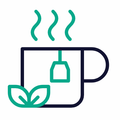 Green Tea, Animated Icon, Outline