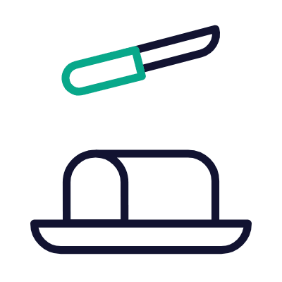 Butter, Animated Icon, Outline