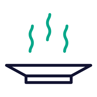 Plate Steam, Animated Icon, Outline