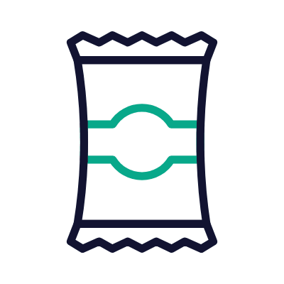Chips, Animated Icon, Outline