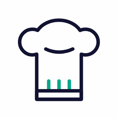 Cooking Hat, Animated Icon, Outline
