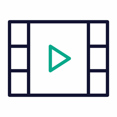 Film, Animated Icon, Outline