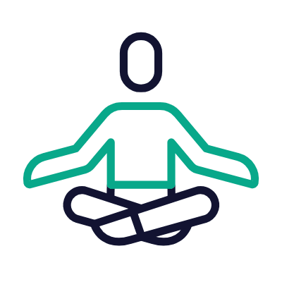 Meditation, Animated Icon, Outline