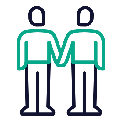 Men Couple, Animated Icon, Outline