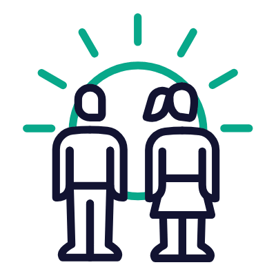 Kids Sun, Animated Icon, Outline
