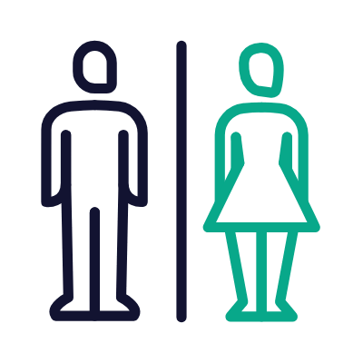 Toilet, Animated Icon, Outline