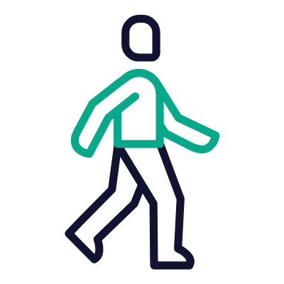 Walk, Animated Icon, Outline