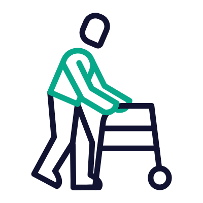 Person Walker, Animated Icon, Outline