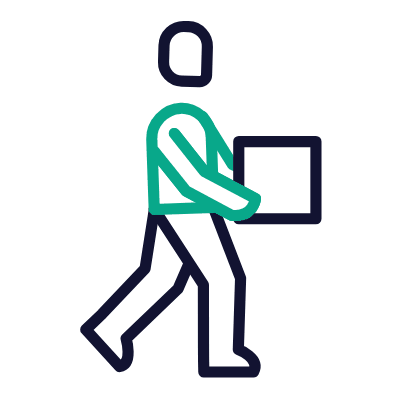 Person Delivery, Animated Icon, Outline