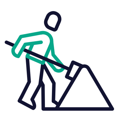 Dig, Animated Icon, Outline