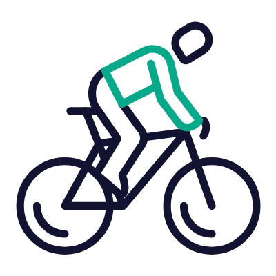 Cycling, Animated Icon, Outline