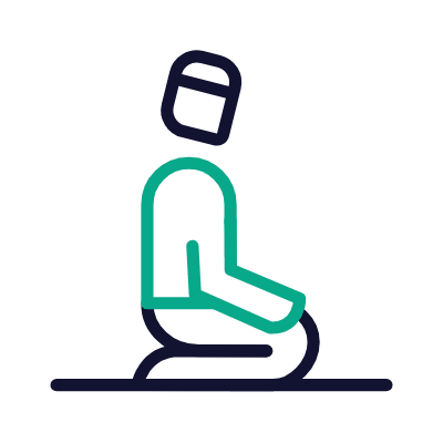 Muslim, Animated Icon, Outline