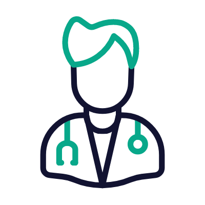 Man Doctor, Animated Icon, Outline