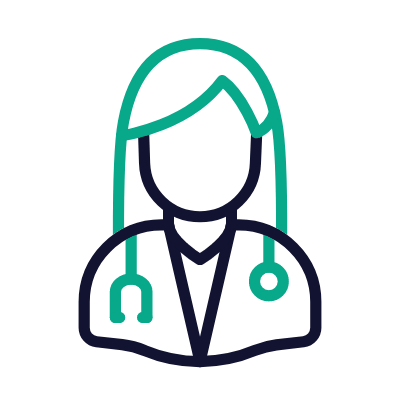 Woman Doctor, Animated Icon, Outline