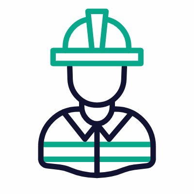 Man Fireman, Animated Icon, Outline