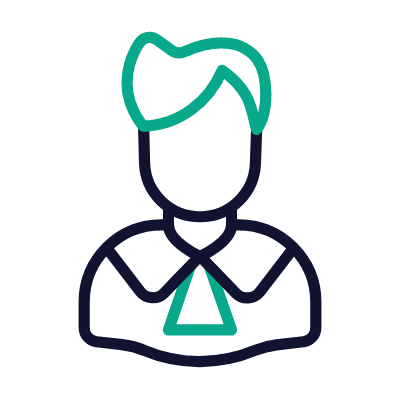 Man Lawyer, Animated Icon, Outline