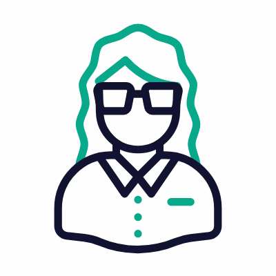 Woman Intern, Animated Icon, Outline