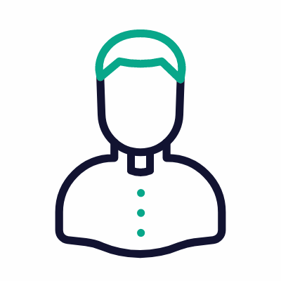 Priest, Animated Icon, Outline