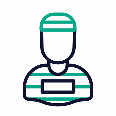 Man Prisoner, Animated Icon, Outline