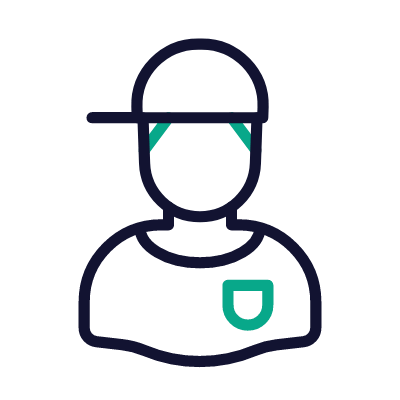 Man Skate, Animated Icon, Outline