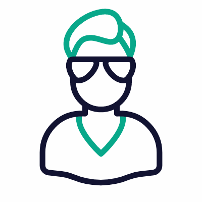 Man Handsome, Animated Icon, Outline