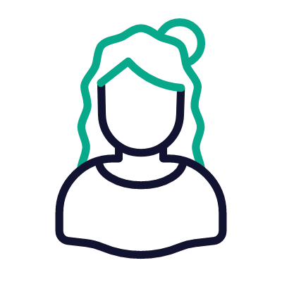 Woman Casual, Animated Icon, Outline