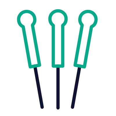 Acupuncture, Animated Icon, Outline