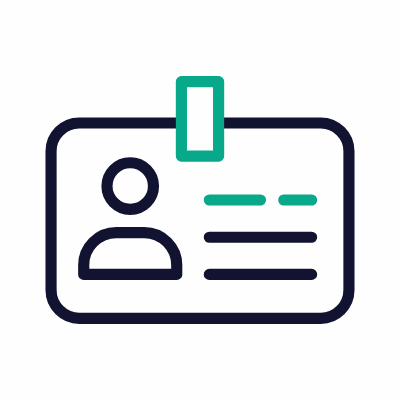 ID Badge, Animated Icon, Outline
