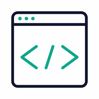 Browser Code, Animated Icon, Outline