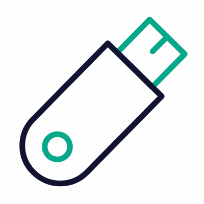 Pendrive, Animated Icon, Outline
