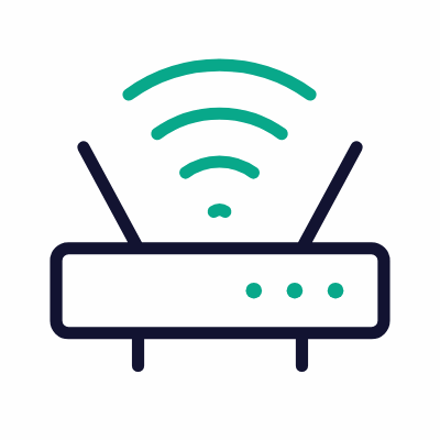 Wifi Router, Animated Icon, Outline
