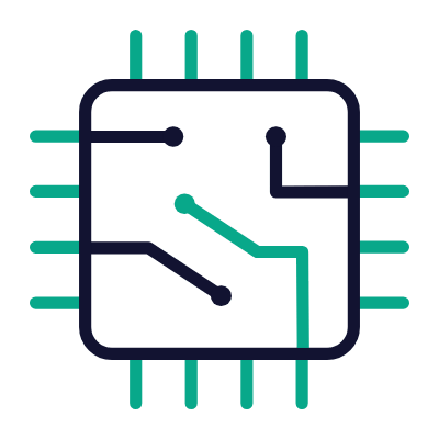 Chip, Animated Icon, Outline