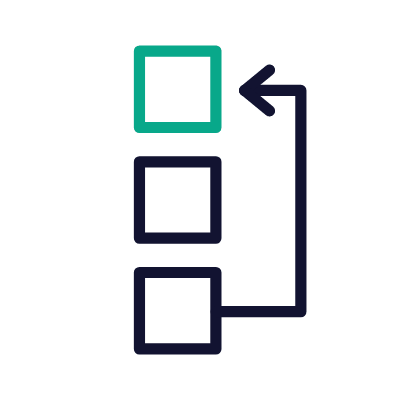 Order Bottom To Top, Animated Icon, Outline