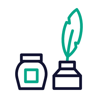 Inkwell, Animated Icon, Outline